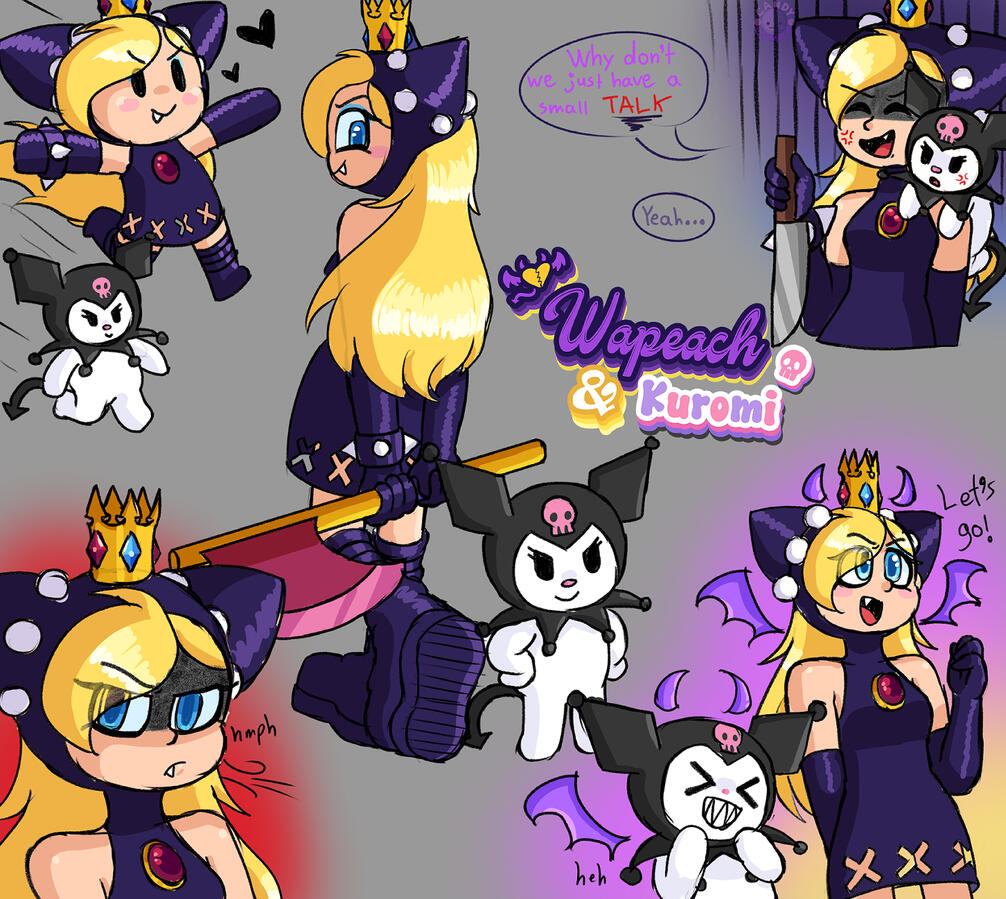 Wapeach and Kuromi