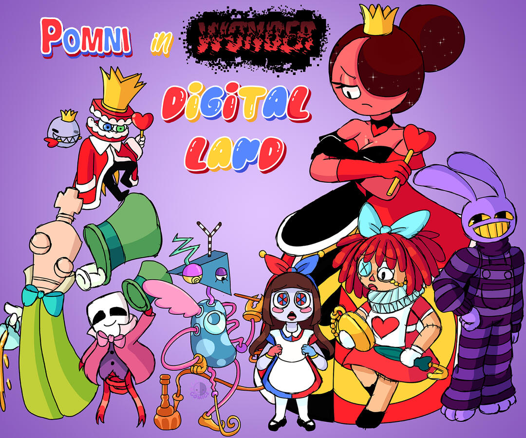 Pomni in DigitalLand AU by me