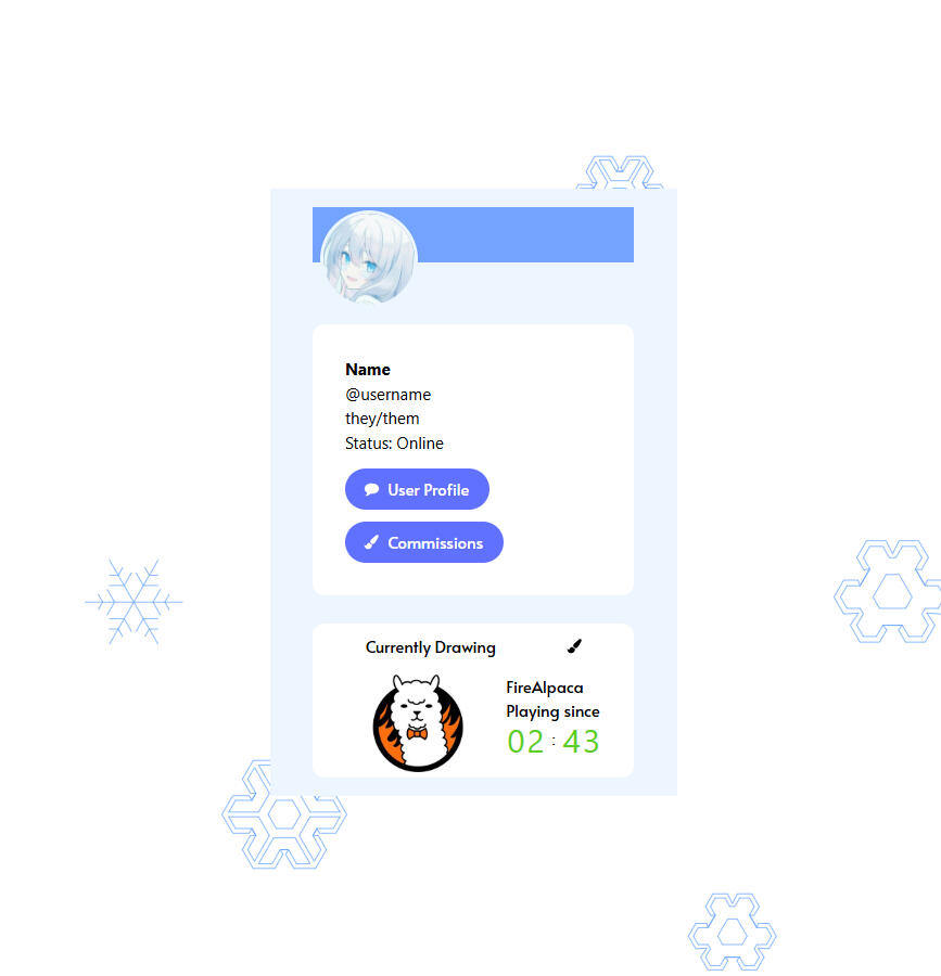 Discord profile Design- Main Page