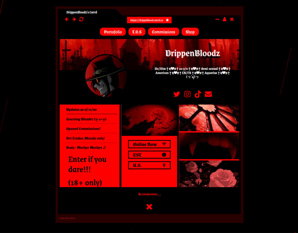 Vampire Design- Main page