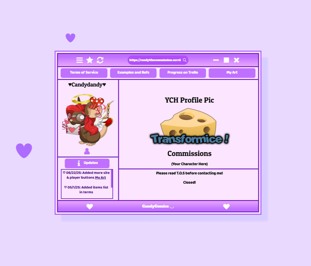 My Carrd Design- TFM Commission page