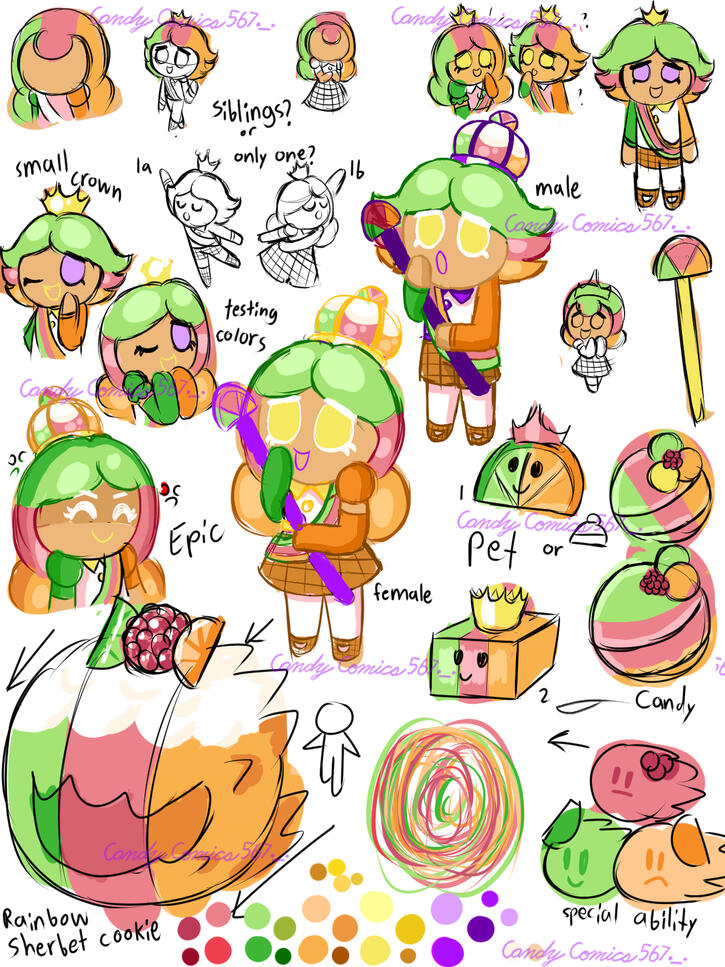 Concept Design-Rainbow Sherbet Cookie